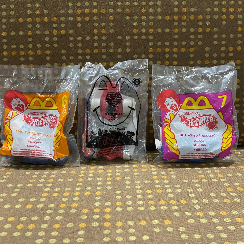 McDonalds Happy Meals For Hot Wheels Cars 1998 Set Of 3 Original Packaging